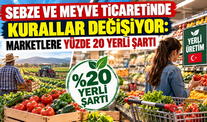 Hal Yasası Değişiyor: Marketlere Yüzde 20 Üretici Şartı