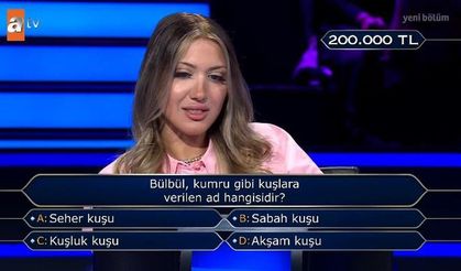 Milyoner'de 200 Bin TL'lik Seher Kuşu Sorusu!