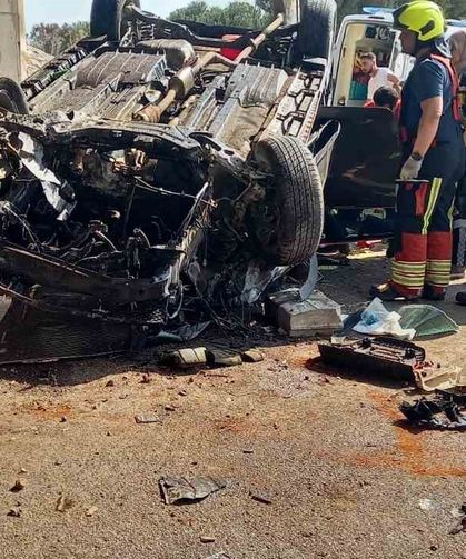 Bandırma’da Takla Atan Otomobilde Korku Dolu Anlar