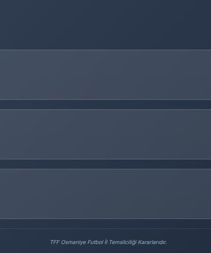 Osmaniye Amatörde Ceza Açıklandı