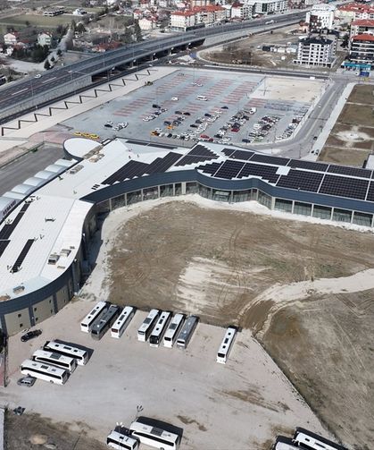 Isparta otogarının çatısı elektrik üretecek