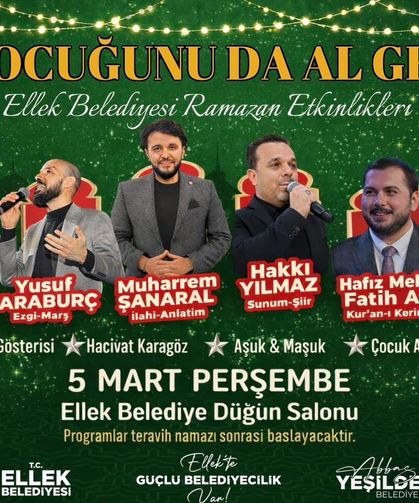 Düziçi Ellek'te  Bu Akşam Ramazan Etkinliği Düzenleniyor