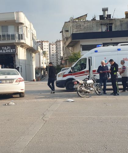 Kadirli Bulvarında Otomobil-Motosiklet Kazası