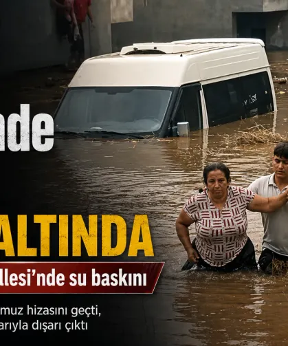 Düziçi’nde Araç Sular Altında