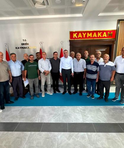 Erzin Muhtarlarından Kaymakam Özaydın'a Veda Ziyareti