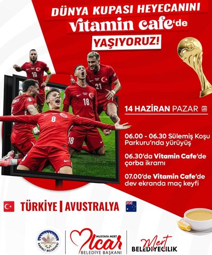 Kadirli’de Dünya Kupası Heyecanı Dev Ekrana Taşınıyor