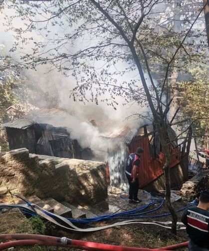 Zorkun Yaylası'nda Korkutan Yangın
