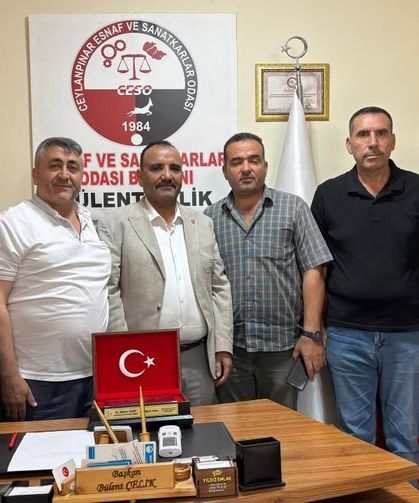 MHP Ceylanpınar'dan Esnaf Odasına Anlamlı İade-i Ziyaret
