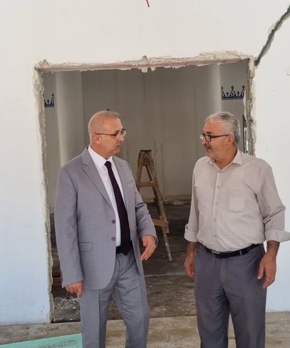 İl Müftüsü Taşcı Hasanbeyli Camii İnşaatını İnceledi