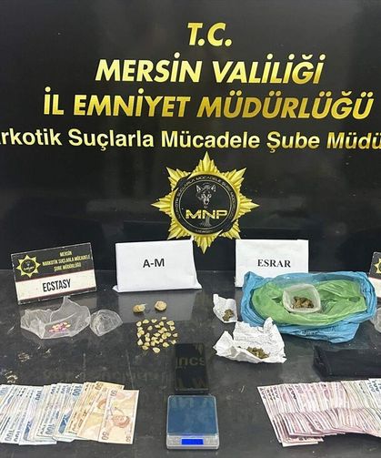 Mersin'de uyuşturucu operasyonunda yakalanan 4 zanlı tutuklandı