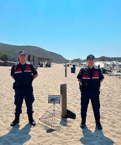 Patara'da caretta caretta yuvalama alanlarında jandarma denetim yaptı