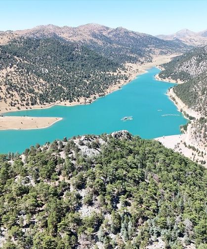 Isparta'daki Başpınar Tabiat Parkı havadan görüntülendi