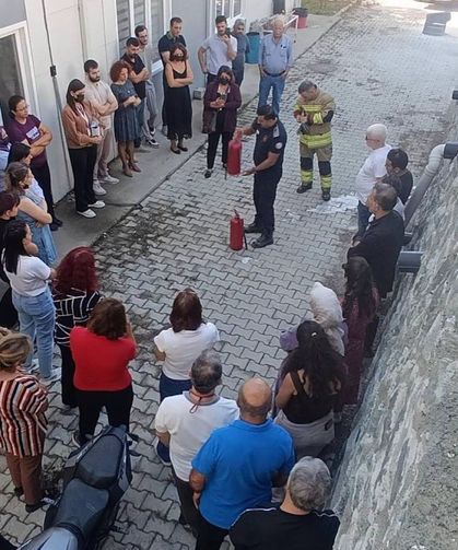 Samandağ’da Sağlık Personeline Yangın Eğitimi