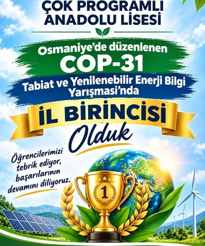 Osmaniye'de İl Birincisi Olan Sumbaslı Öğrenciler Bölge Finallerine Katılacak