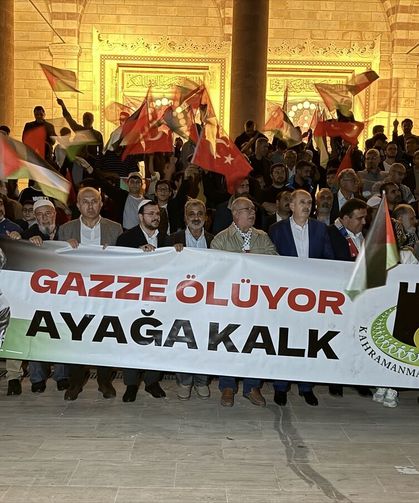 İsrail'in Gazze'de uyguladığı soykırım Kahramanmaraş'ta protesto edildi