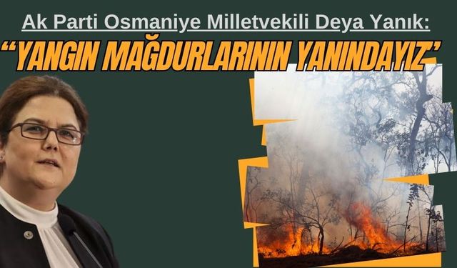Osmaniye Milletvekili Derya Yanık’tan, Yangın Felaketi İçin Başsağlığı Mesajı