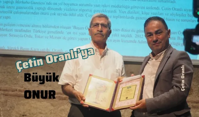 Çetin Oranlı'nın 'Her Mevsim Baharı Yaşayan Şehir ADANA' Kitabına Büyük Onur