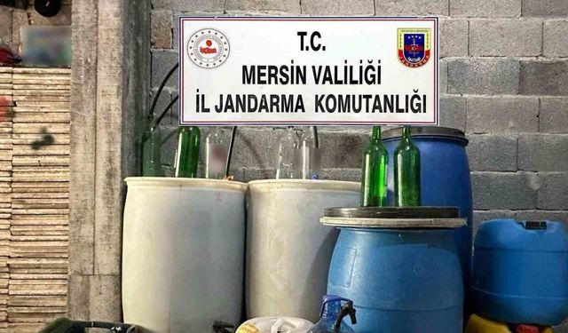 Mersin’de 640 litre sahte içki ele geçirildi