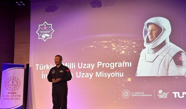 Astronot Alper Gezeravcı, Adana'da okul yöneticileriyle söyleşi yaptı