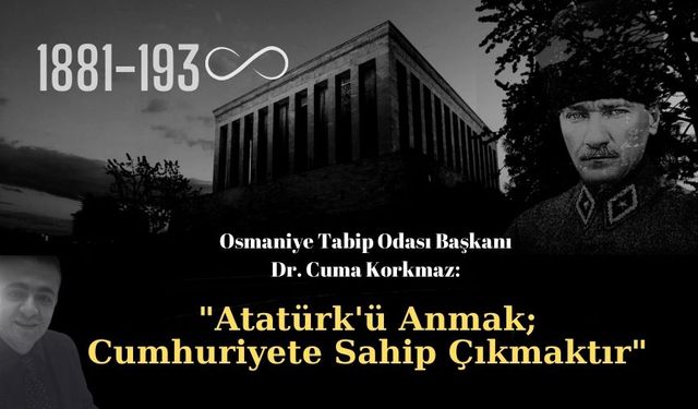 Korkmaz: "Atatürk'ü Anmak Cumhuriyete Sahip Çıkmaktır"