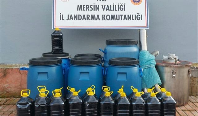 Mersin'de 420 litre sahte içki ele geçirildi