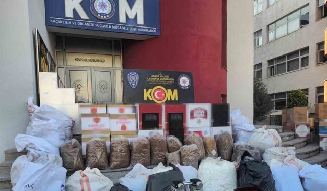 Mersin'de 292 bin 102 makaron ve 250 kilogram bandrolsüz tütün ele geçirildi