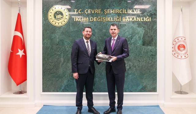 Samandağ Belediye Başkanı Karaçay'dan, Bakan Kurum'a teşekkür ziyareti