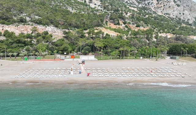 Antalya Sarısu Kadınlar Plajı'nda sezon hazırlıkları tamamlandı
