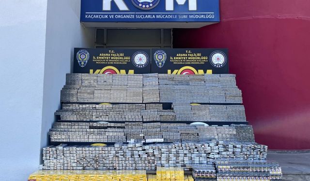 Adana'da 18 bin 700 paket kaçak sigara ele geçirildi