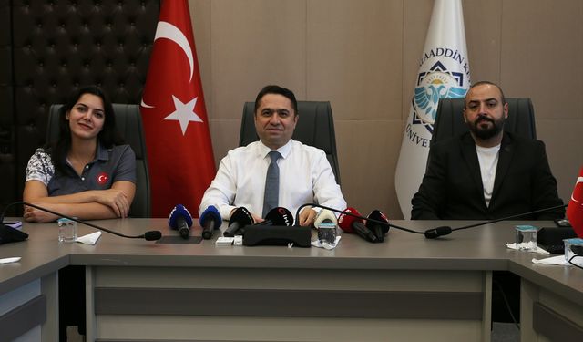 Milli sporcu Türkmen'den ALKÜ Rektörü Türkdoğan'a ziyaret