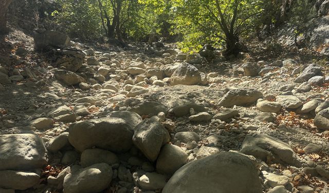 Isparta'daki Yaka Kanyonu'nda sular kuraklık nedeniyle çekildi