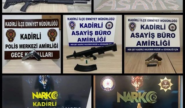 Kadirli’de Asayiş ve Kontrol Edilen Maddeler Operasyonu