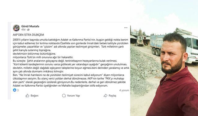 İmralı Tepkisi: Mustafa Gönül AK Parti’den Ayrıldı