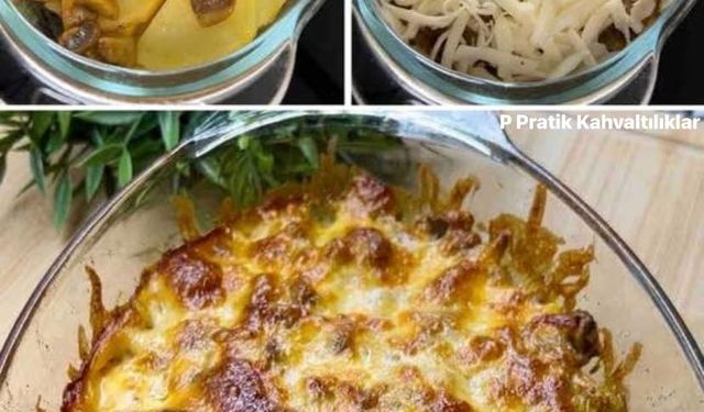 Patates Yatağında Kaşarlı Mantar Tarifi