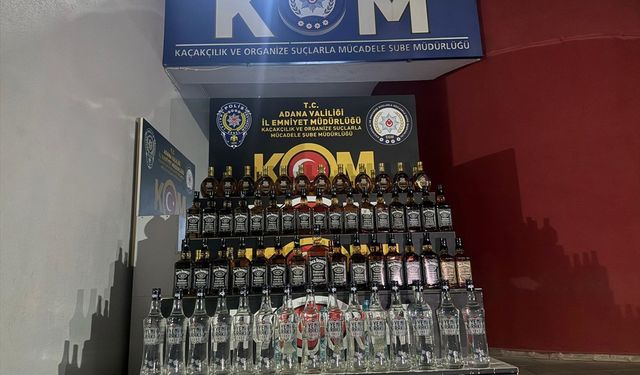 Adana'da kaçak içki ve etil alkol operasyonunda 5 şüpheli yakalandı