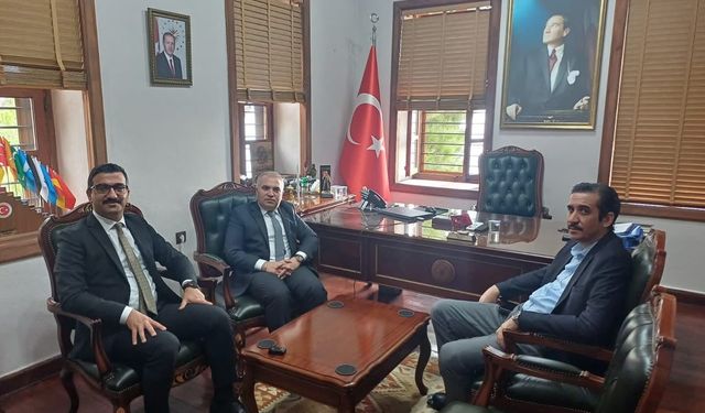 Aydıncık Kaymakamı Mehmet Çelik'e ziyaret