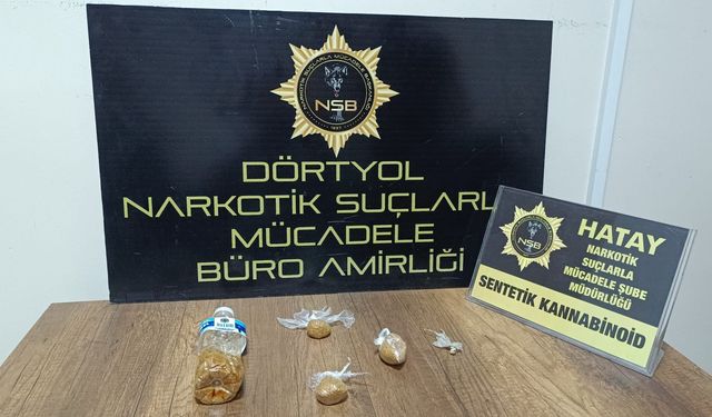 Dörtyol ilçesinde uyuşturucu operasyonunda yakalanan zanlı tutuklandı