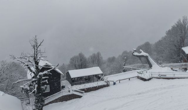 Samanlı Dağları'ndaki kış manzaraları havadan görüntülendi