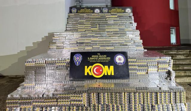Adana'da 150 bin paket kaçak sigara ele geçirildi