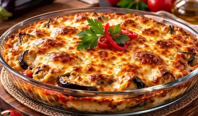 Fırında Kaşarlı Patlıcan Graten