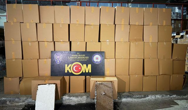 Adana'da 4 milyon 675 bin kaçak makaron ele geçirildi