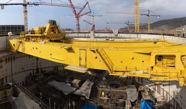 Akkuyu NGS'nin ikinci güç ünitesinde kutup vinci kuruldu