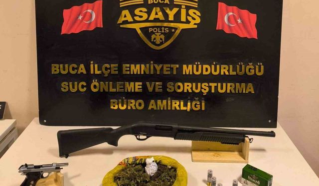 İzmir'de aranan şahıs silah ve uyuşturucuyla yakalandı