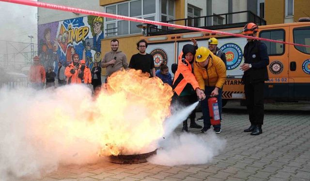 Yıldırım Belediyesi'nden nefes kesen tatbikat