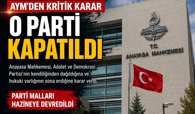 AYM’den Kritik Karar O Parti Kapatıldı
