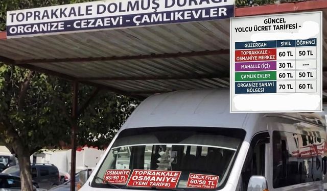 Toprakkale–Osmaniye Hattına 2 Ayda İkinci Zam: Vatandaş Tepkili