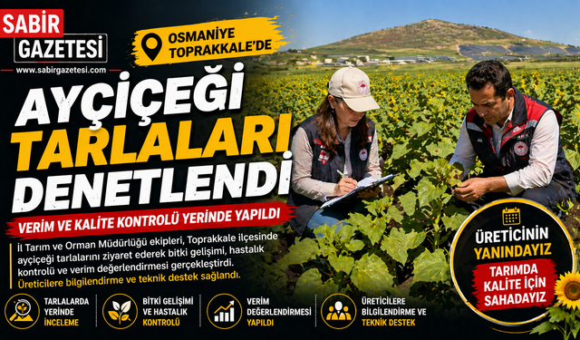 Osmaniye Toprakkale’de Ayçiçeği Tarlaları Denetlendi