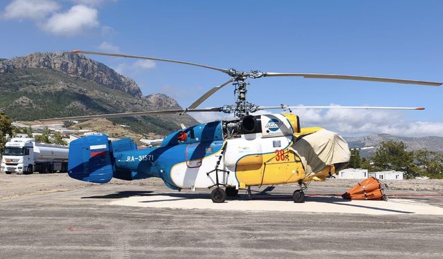 Bozyazı ilçesine yangın söndürme helikopteri konuşlandırıldı