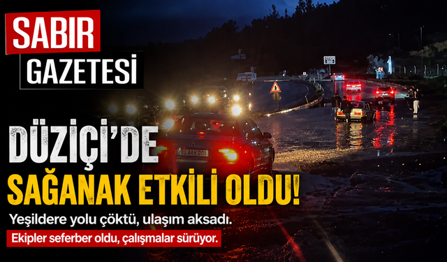 Düziçi’nde Araç Suda Mahsur Kaldı