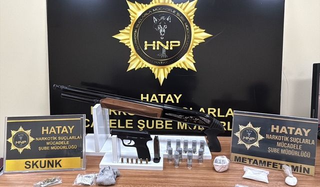 Hatay'da uyuşturucu operasyonunda yakalanan 2 şüpheli tutuklandı